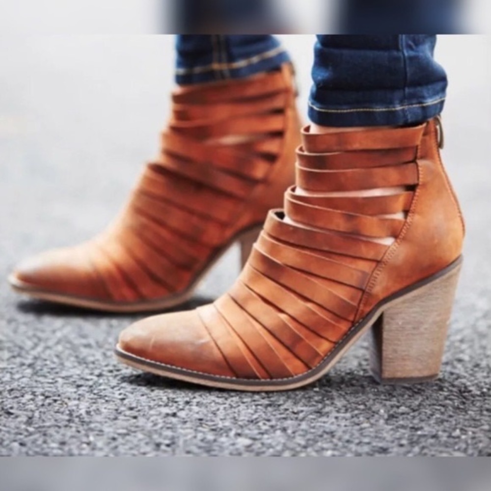 Free People Hybrid Heel Boot Terracotta Style Size 8